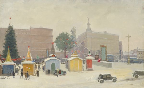 Пушкинская площадь в канун Нового года.